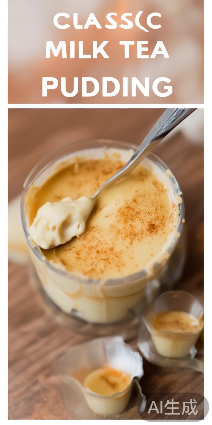 经典奶茶布丁
这款甜品以浓郁奶茶味为基础，融合细